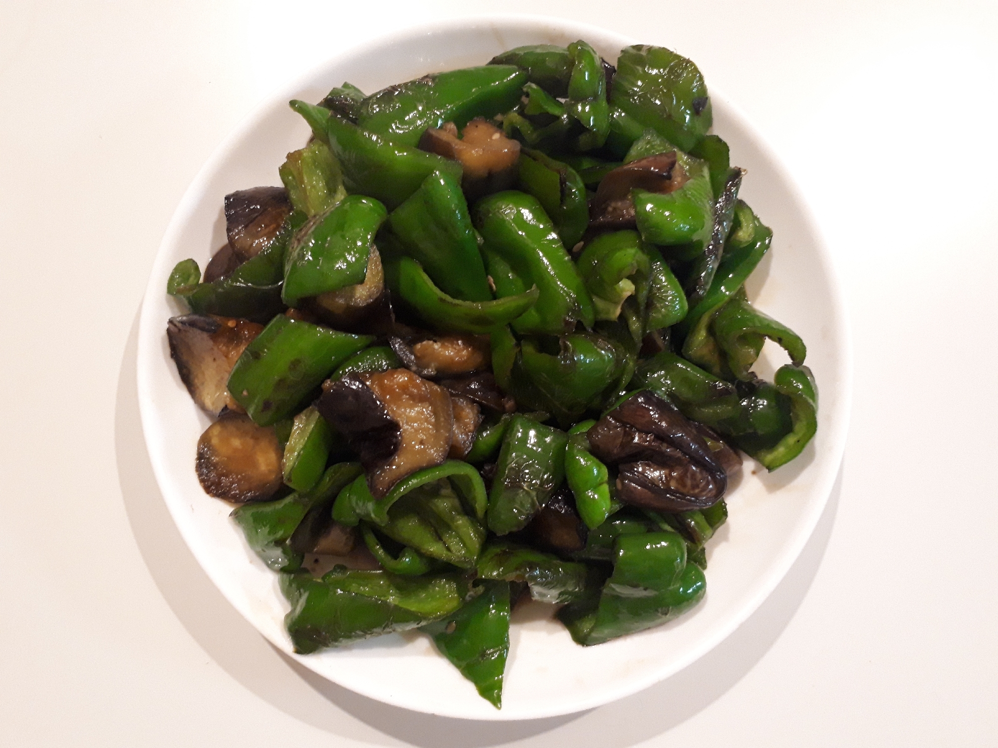 茄子とピーマンの焼き肉のタレ炒め