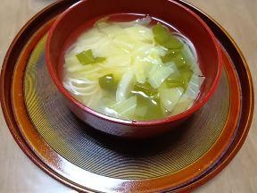 ピーマンとキャベツのコンソメスープ素麺