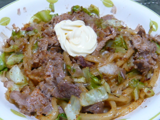 冷凍うどんで焼うどん 醤油味 レシピ 作り方 By ヒッキーノンキ 楽天レシピ