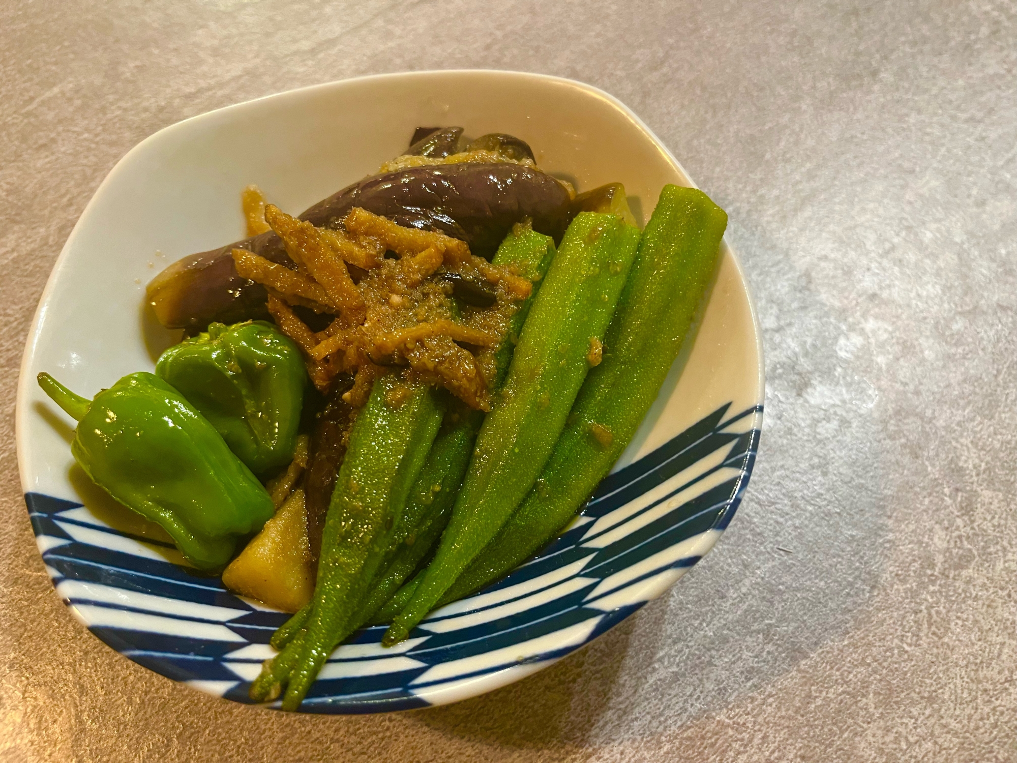 なすとオクラの生姜煮