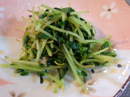 超簡単！緑の野菜！豆苗のゴマ炒め～