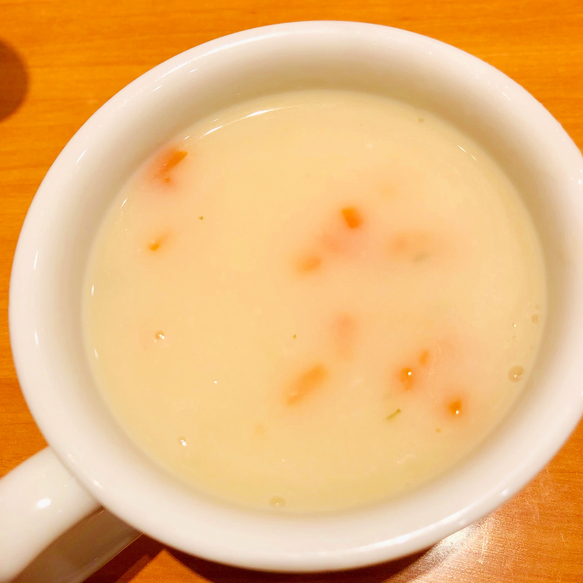 人参とベーコンのコーンスープ
