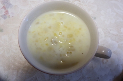豆乳でヘルシー　冷製コーンスープ