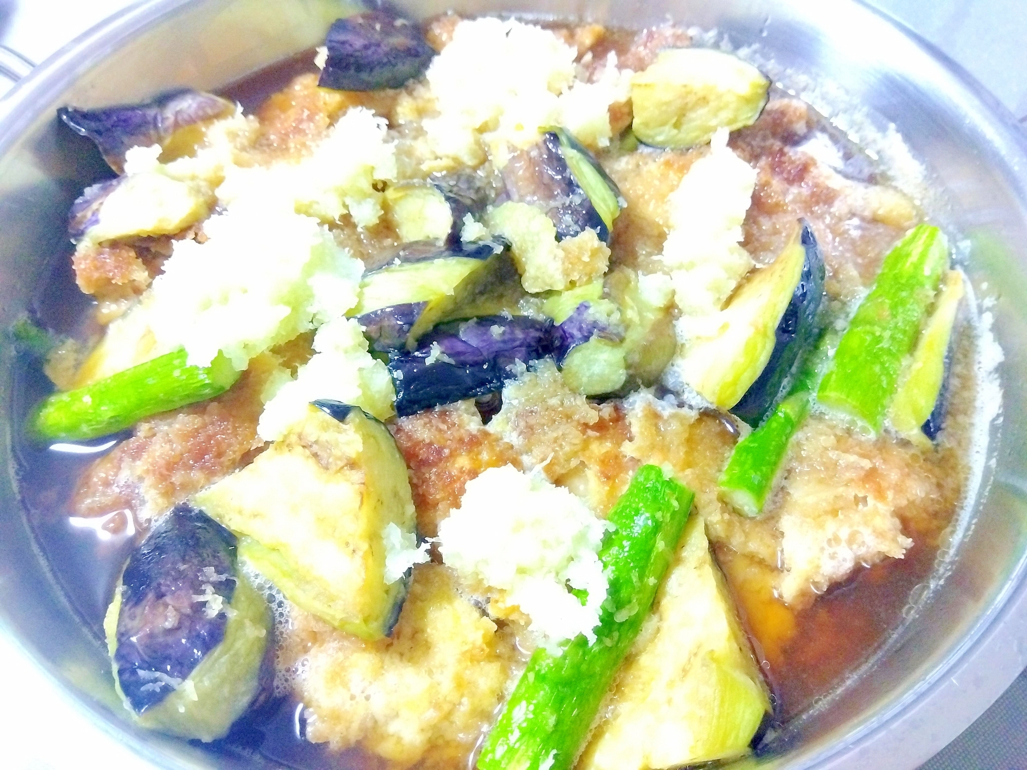 揚げ野菜とチキンカツのおろし煮＋＋