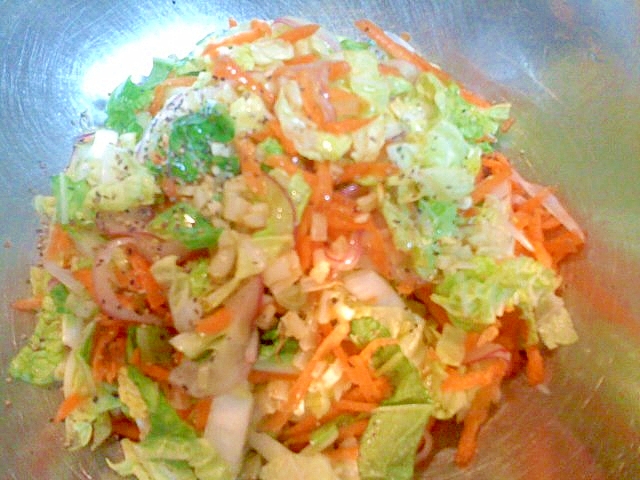 干し白菜のガーリックサラダ