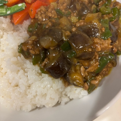 たっぷりナスのドライカレー 