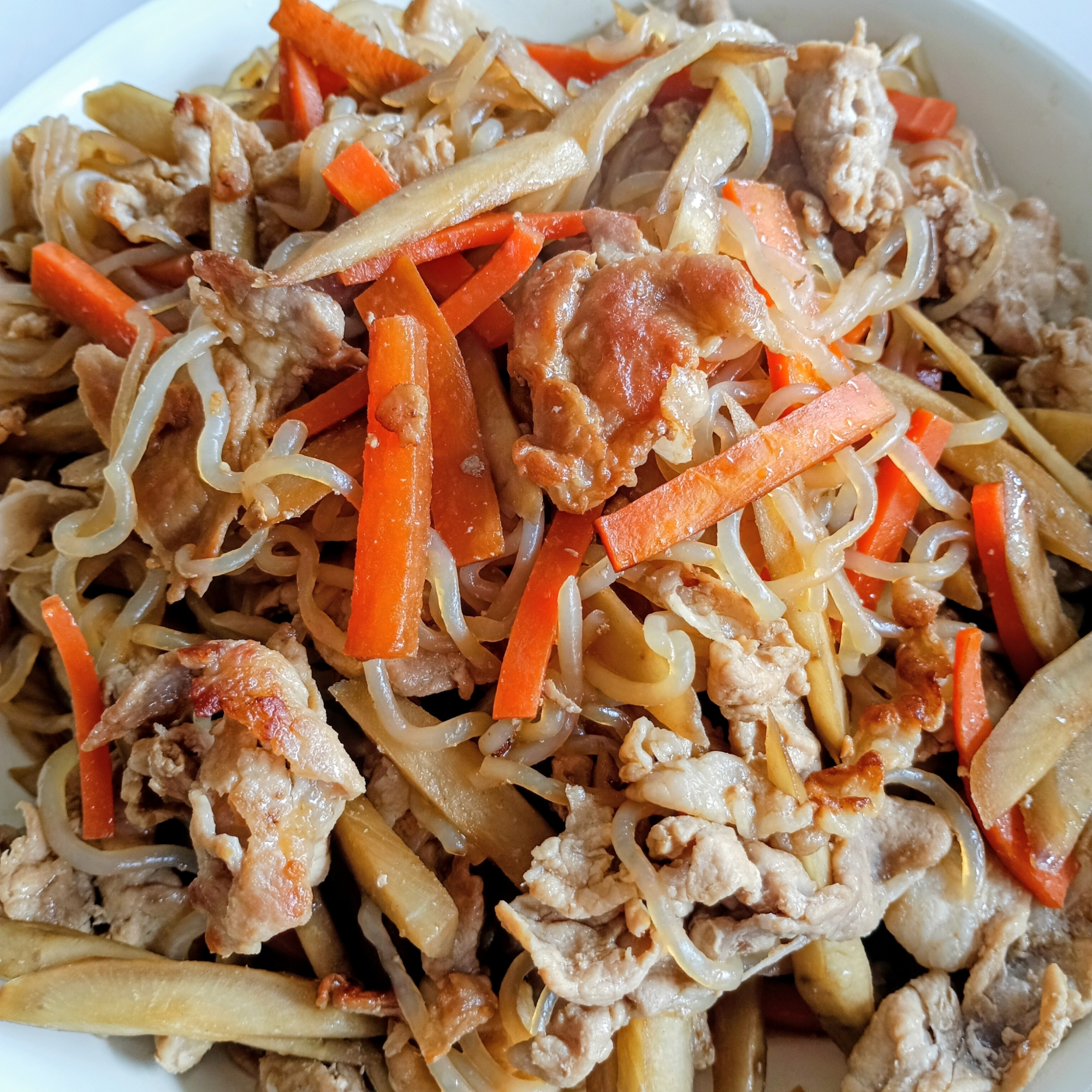 【ご飯が進む】豚こまとゴボウの甘辛炒め