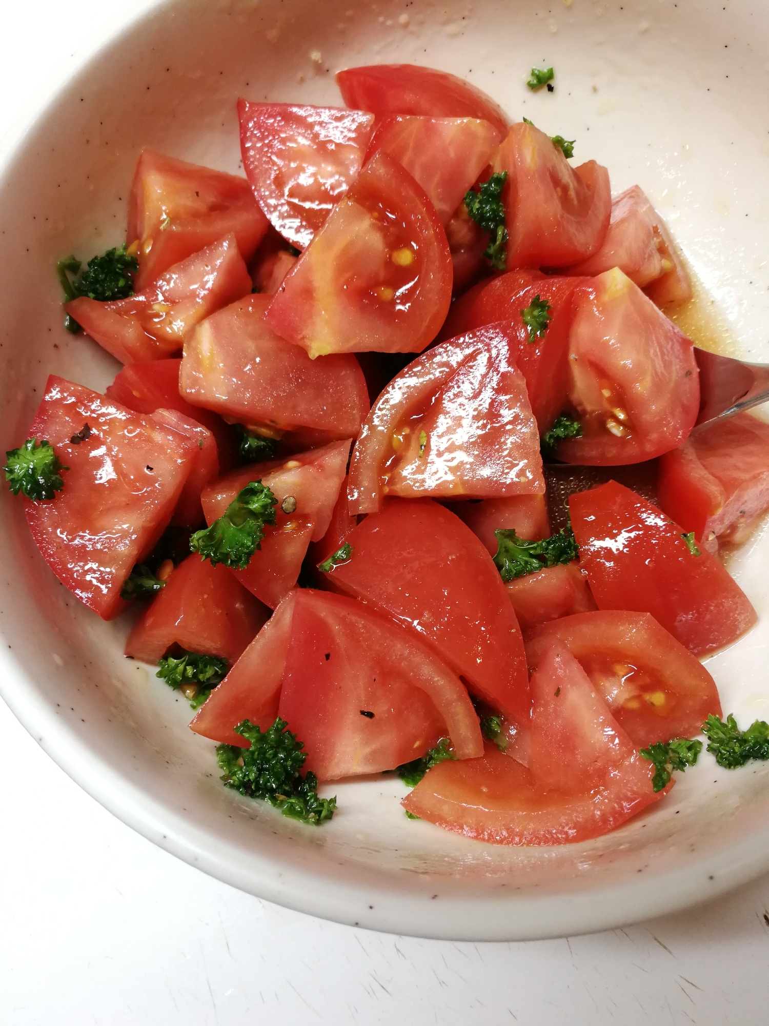トマトのマリネ風サラダ～りんご酢と蜂蜜で～