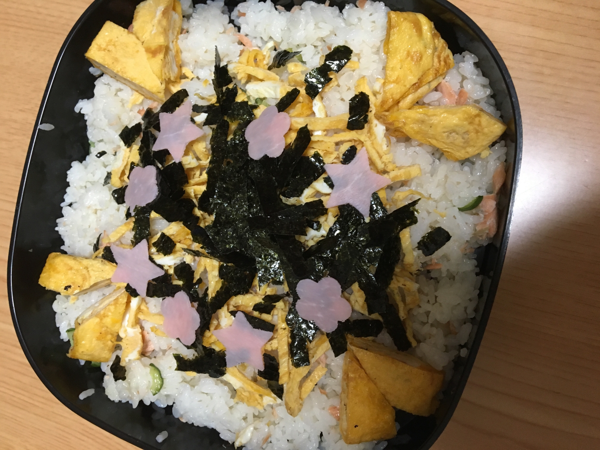 ひな祭り(^^)秋鮭ときゅうりのちらし寿司♡