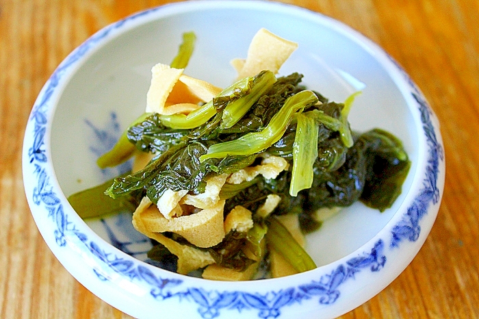 小松菜と高野豆腐のクタクタ煮