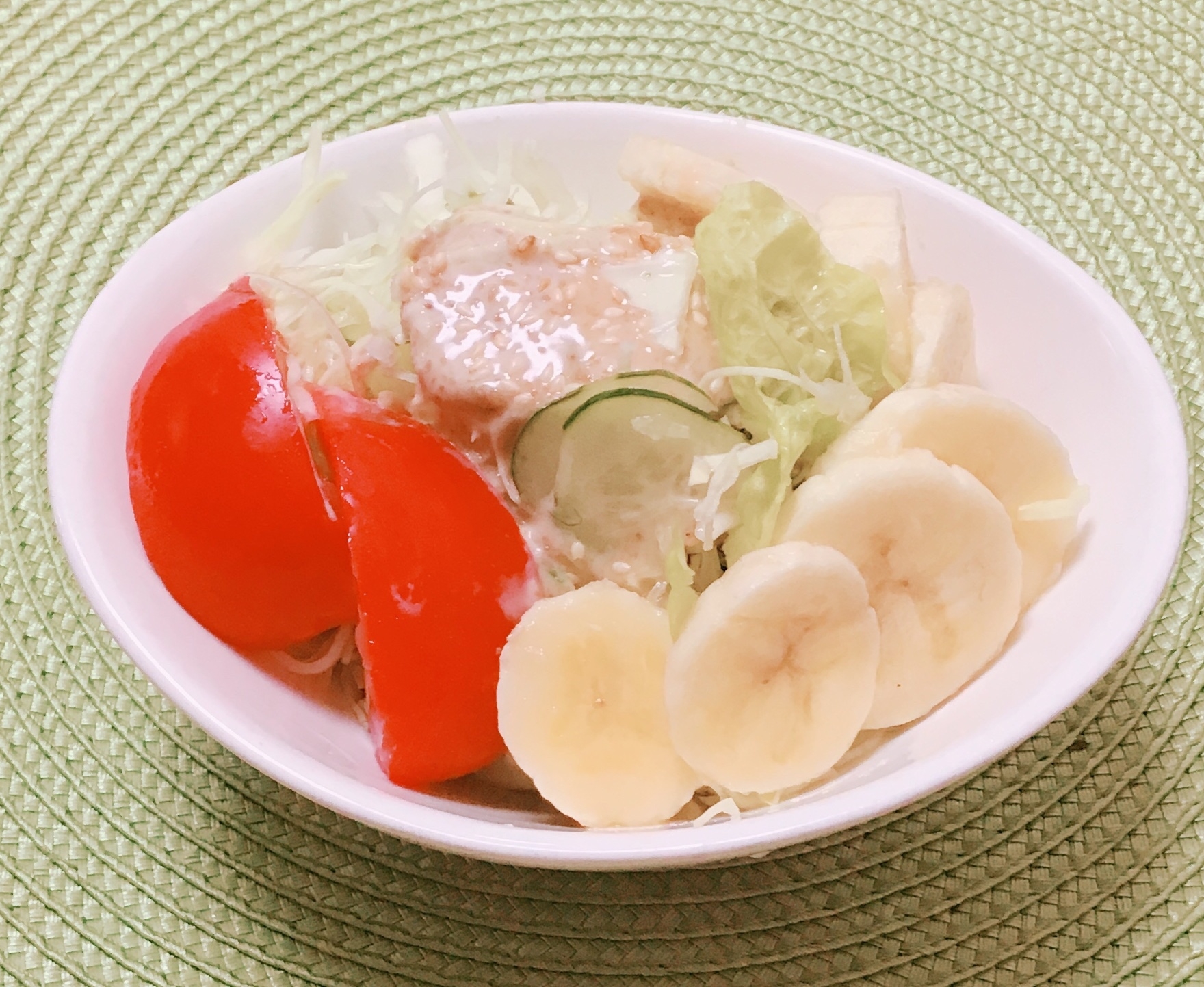 野菜サラダ♪ْ˖⋆（味噌ごまドレ）