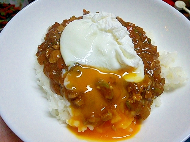 キーマカレー風オクラ入りとろねばカレー