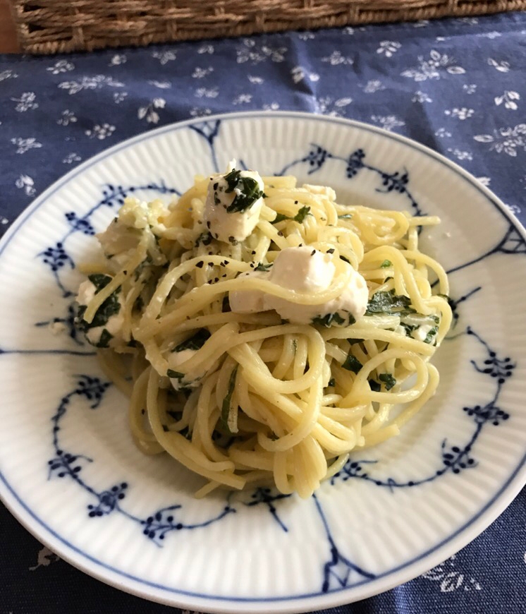 クリームチーズと青じその焼きそば