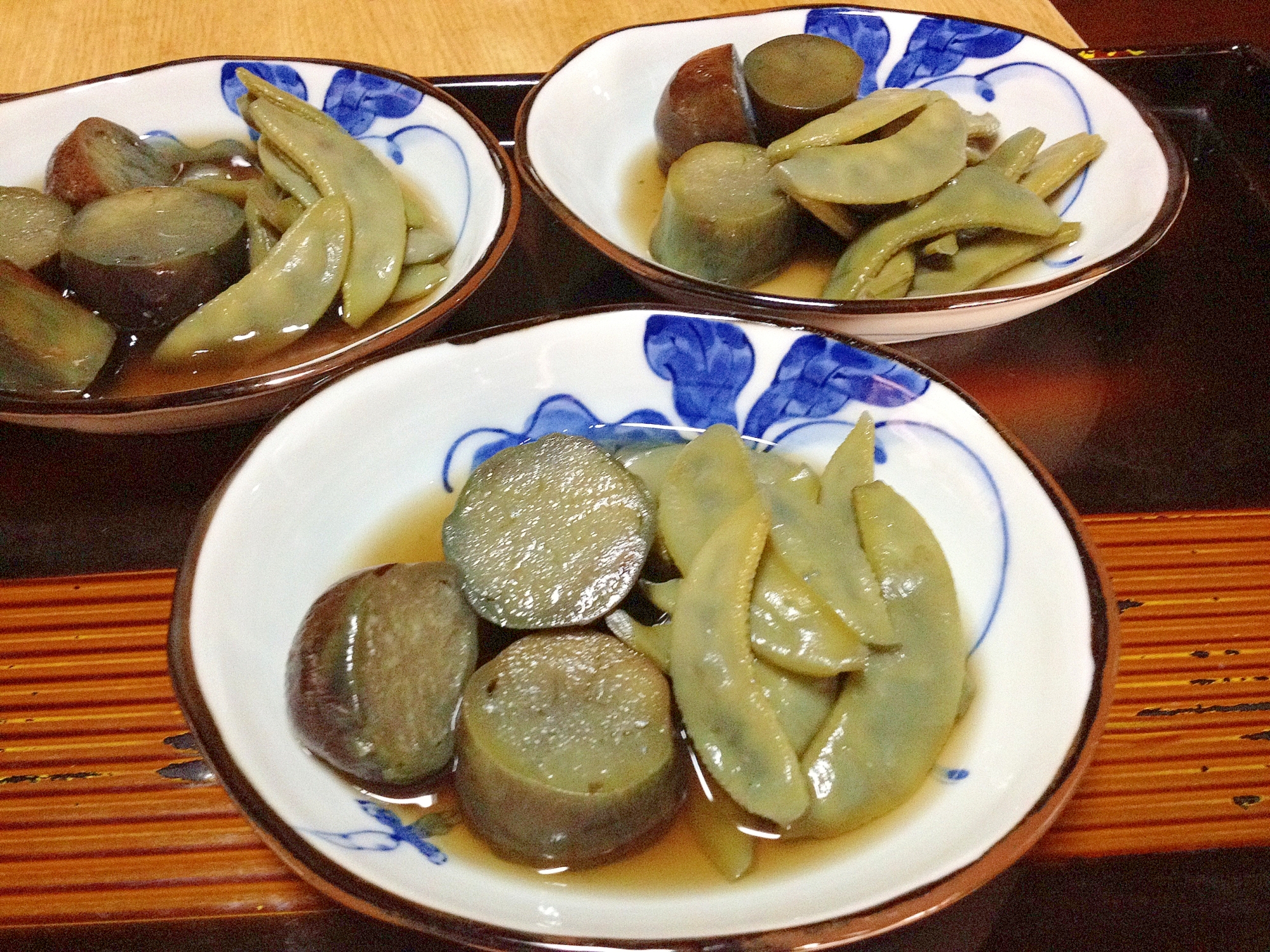 千石豆となすの簡単な煮物