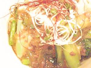 青梗菜（チンゲンサイ）とひき肉の中華炒め