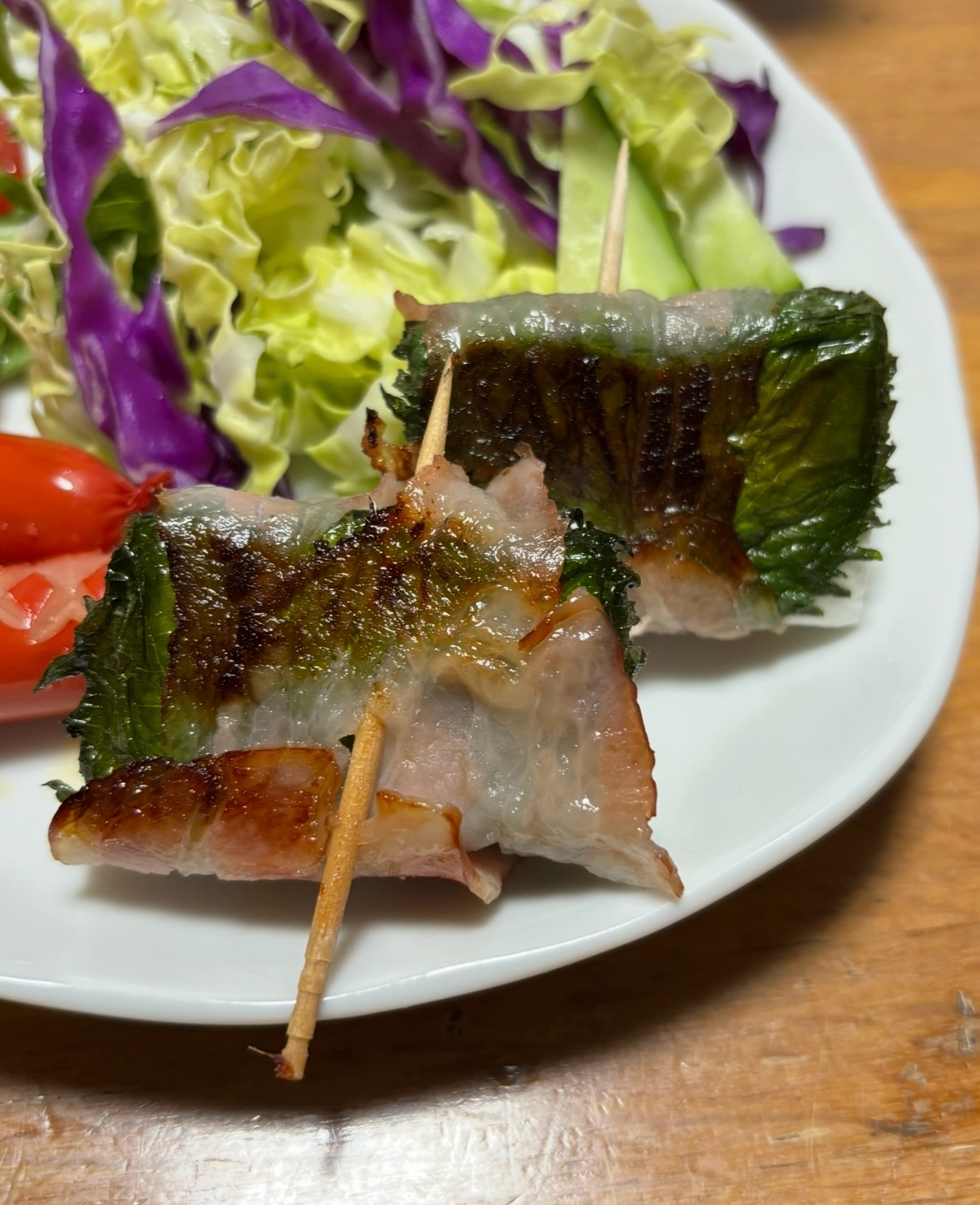 はんぺんのベーコン・大葉巻き