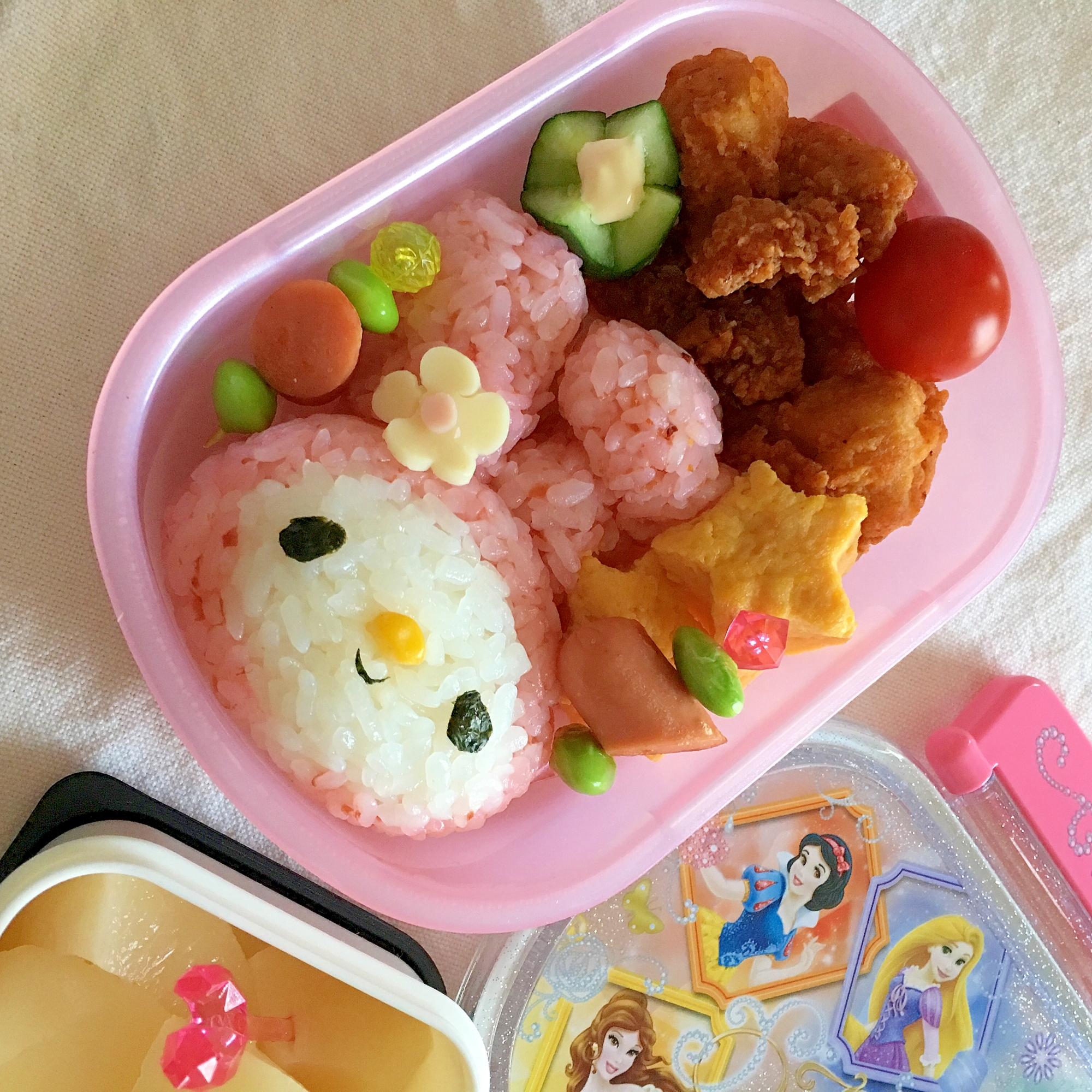 1年生の遠足弁当♪梅ご飯でマイメロちゃん♡