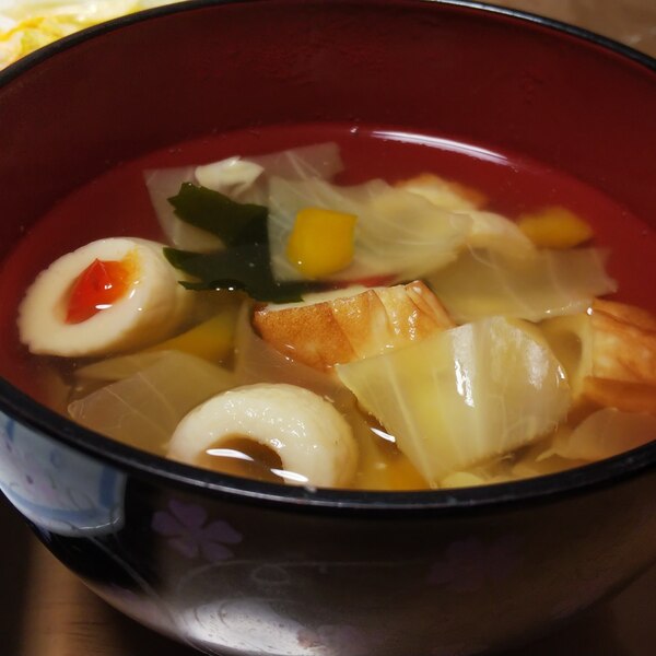 ちくわとキャベツの和風スープ レシピ 作り方 By ココアケア 楽天レシピ ちくわとキャベツの和風スープ レシピ 作り方 By ココアケア 楽天レシピ