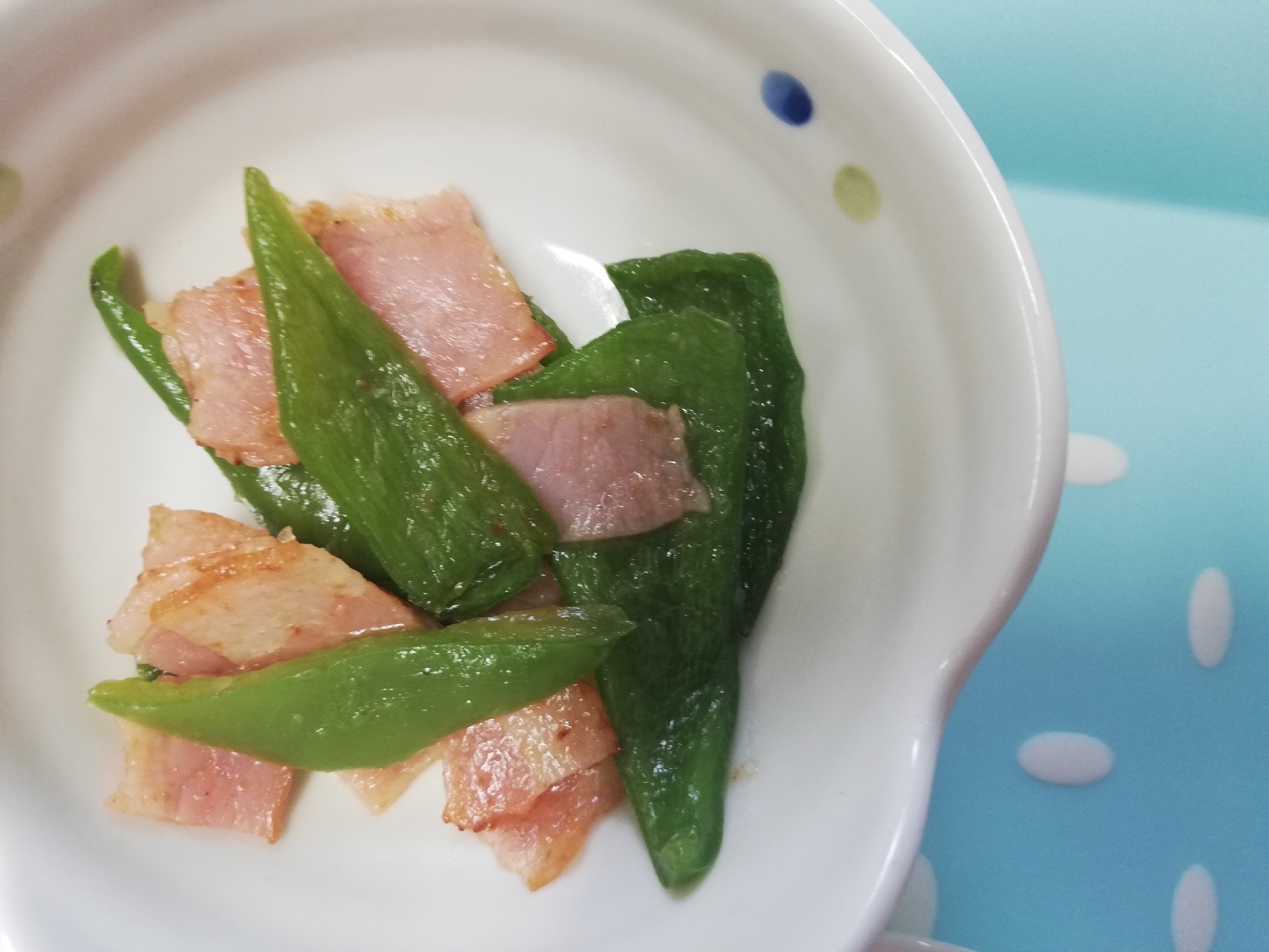 ピーマンとベーコンのマヨ醤油炒め