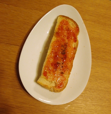 『生姜ピリッと♪いちごジャム＊すり胡麻トースト』と一緒に頂きました
此方も美味しいトーストでした
ご馳走様でした
