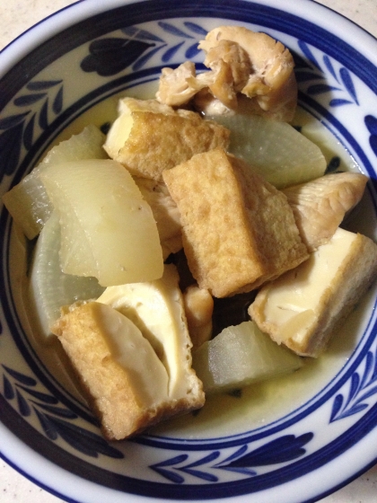 圧力鍋で☆鶏肉と大根と厚揚げの煮物