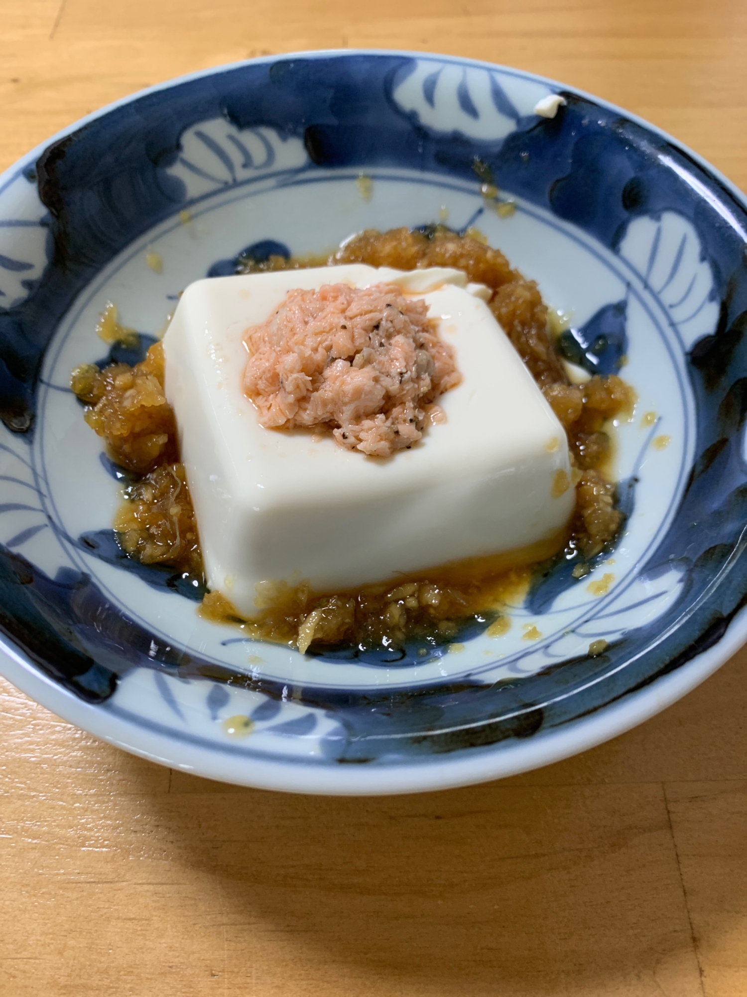 豆腐の鮭レンジ蒸し