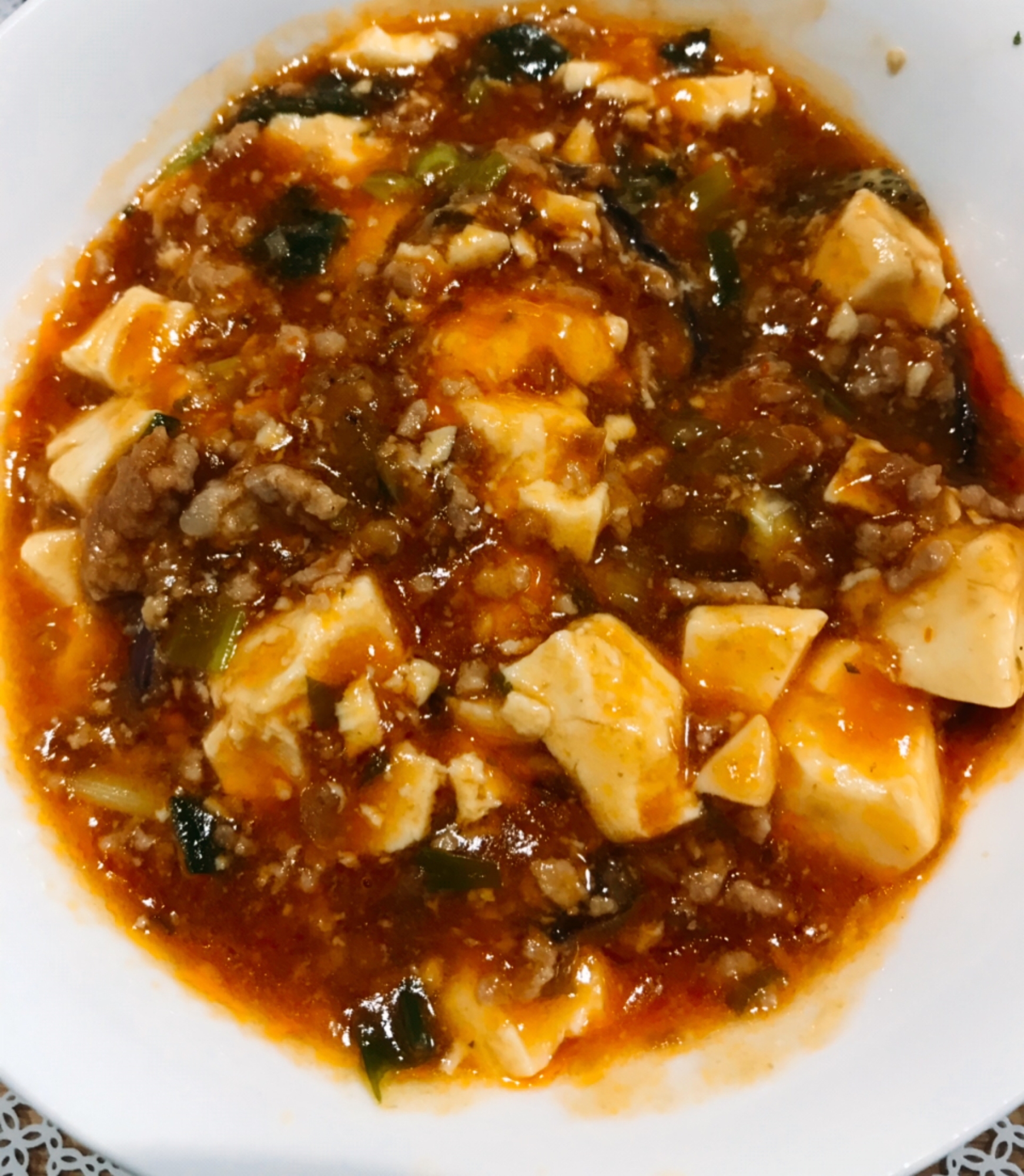 簡単！市販の素をアレンジ♪麻婆豆腐茄子