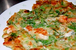 カリカリもっちり♪春菊とえびのチヂミ