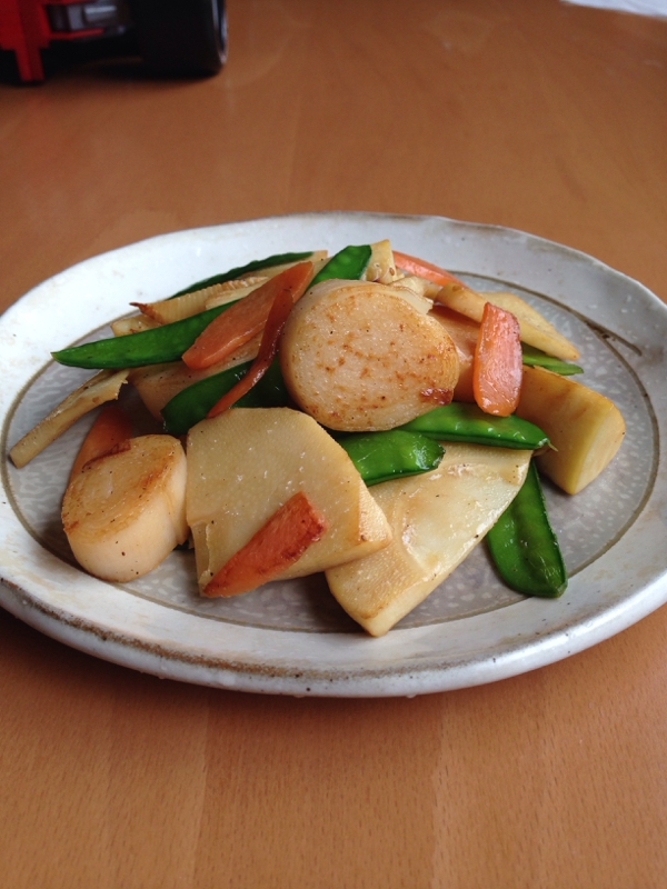 ほたてとたけのこのバター醤油炒め♪