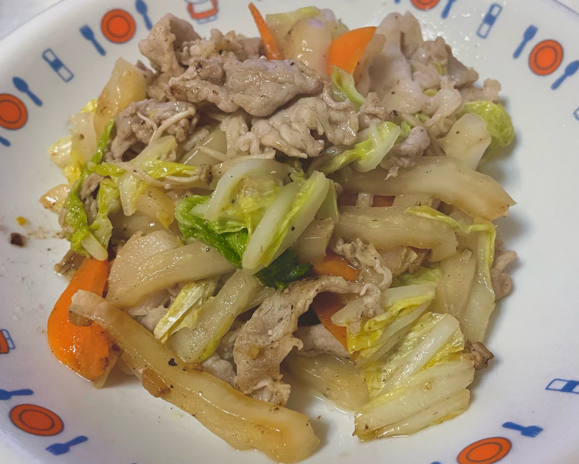 簡単！白菜と豚肉炒め！