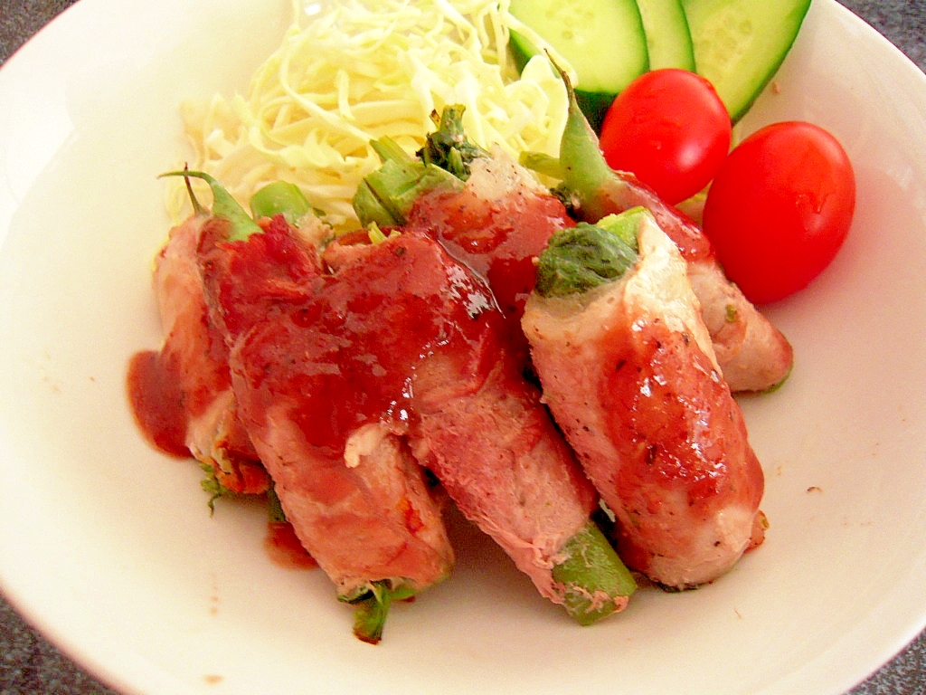 オーブン任せ 野菜の肉巻き レシピ 作り方 By Hito516 楽天レシピ