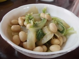 大豆と白菜のうま煮