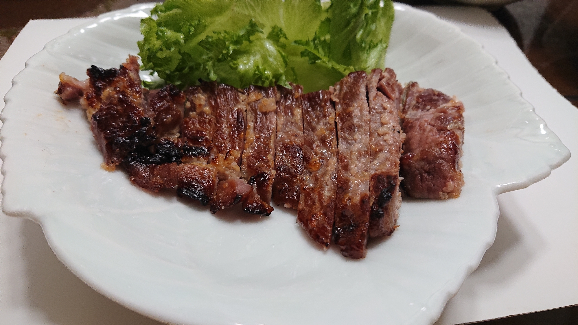 塩麹でポーク網焼き