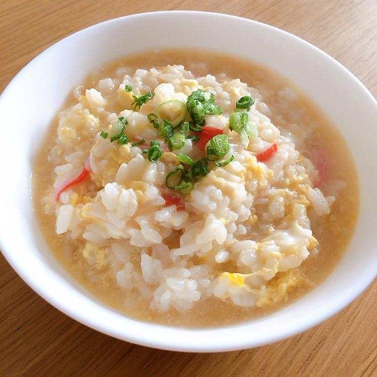 材料シンプル！かに玉雑炊★*。