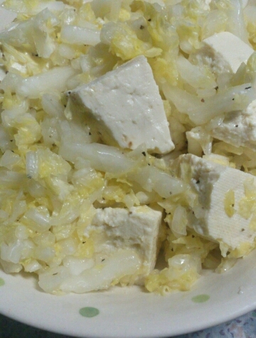 白菜と豆腐の塩麹サラダ
