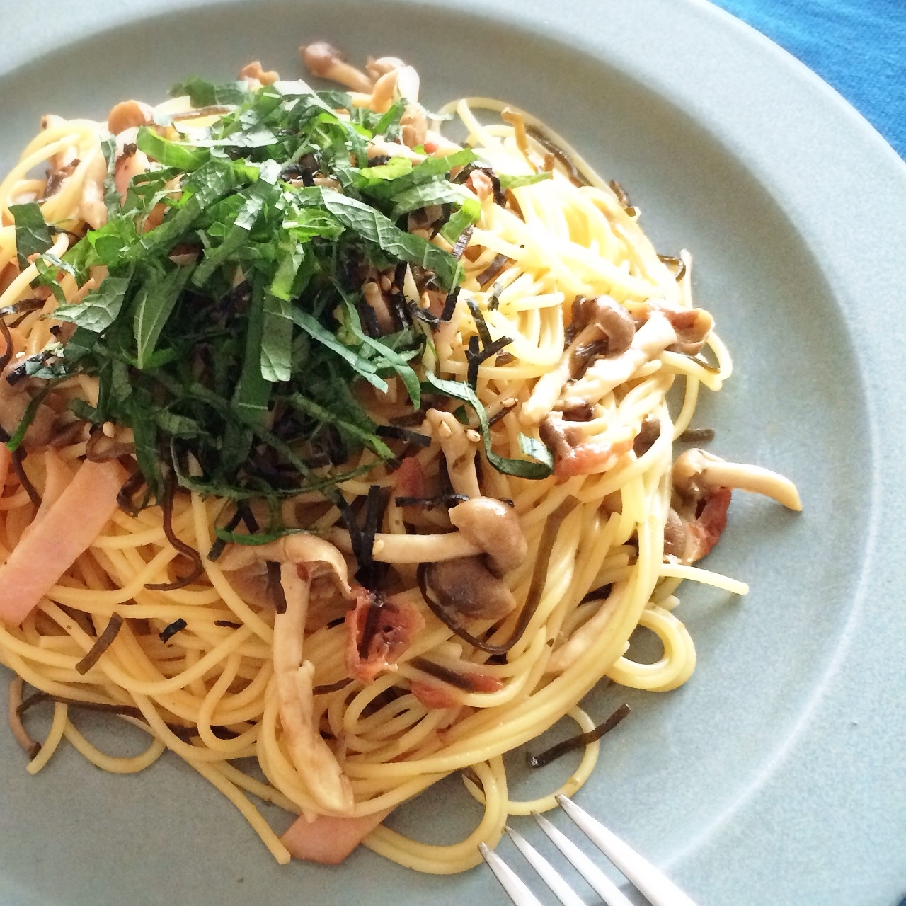 梅と塩昆布バターの最高に美味しいパスタ♡