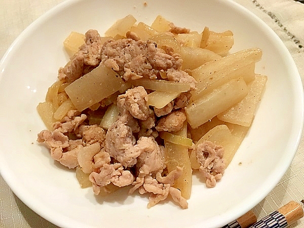 豚肉と大根の塩だれ炒め