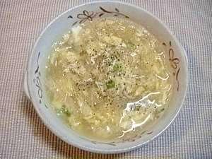 やさしい味の、、春雨入りかき玉汁