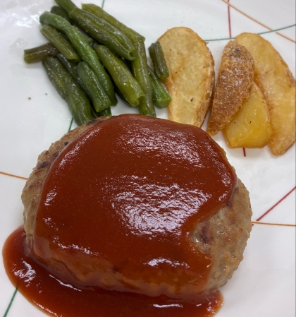 ヘルシーひじき入り豆腐ハンバーグ（照り焼きソース）
