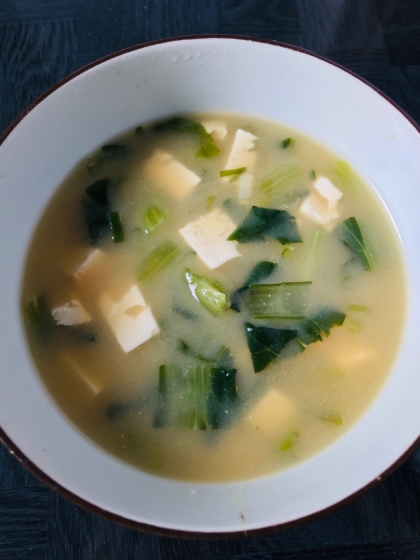 やわらかい豆腐とシャキシャキとした小松菜の食感が良くて美味しかったです。