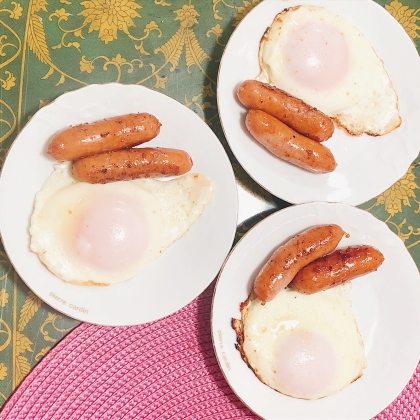 ➿朝食に❣️ベーコンエッグ➿