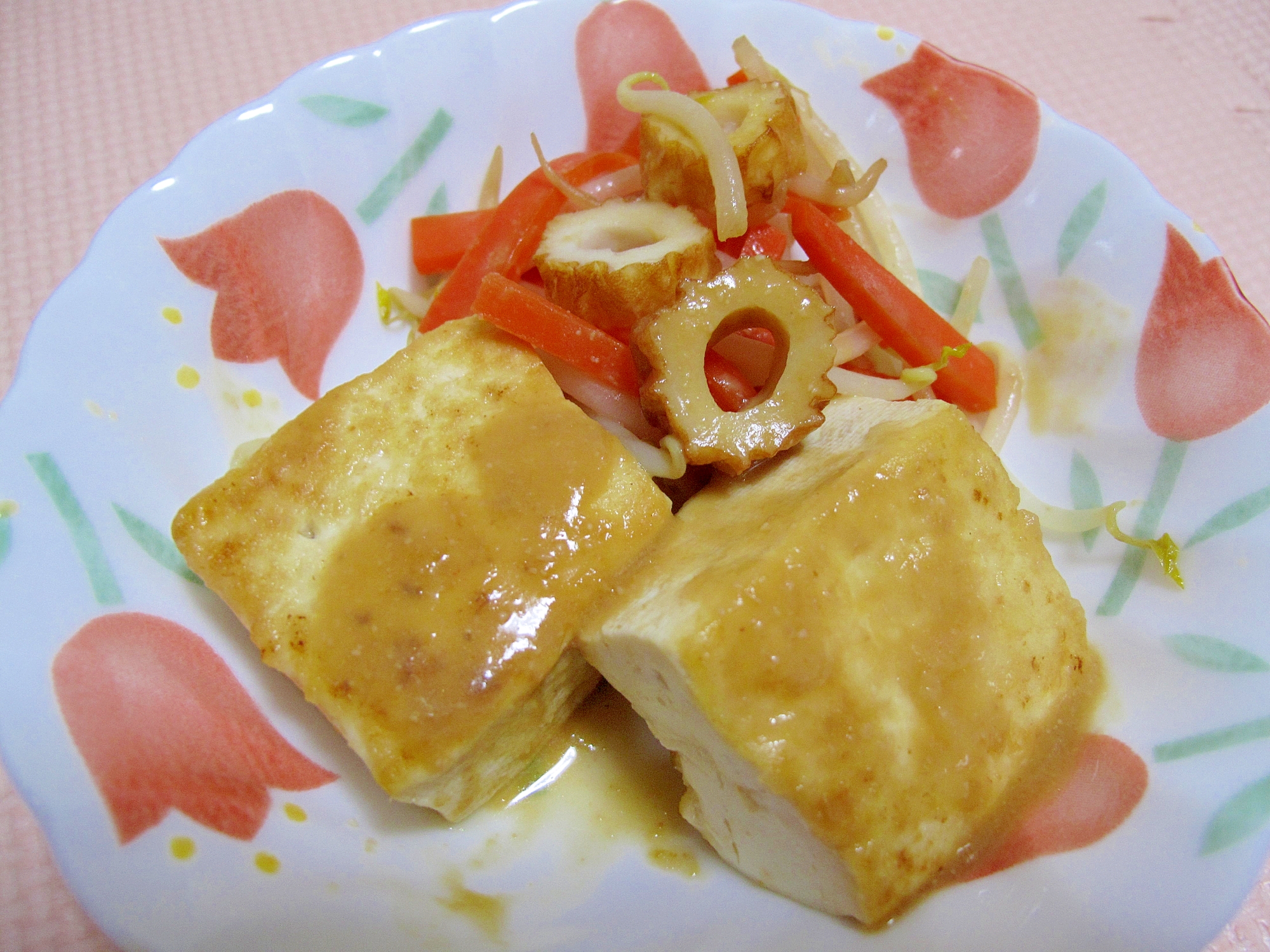 節約レシピ✨豆腐とちくわの味噌炒め✨