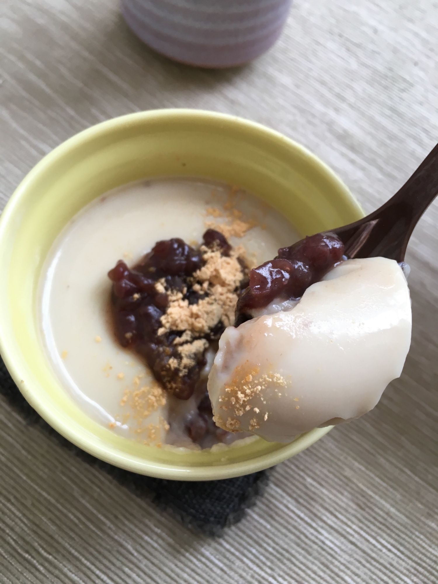 簡単ぷるぷる豆乳きな粉プリン