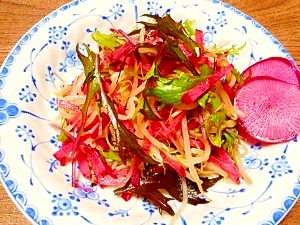 モヤシと水菜、大根☆和風サラダ