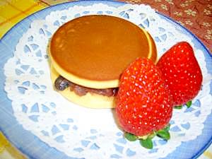 米粉を使ってミニどら焼きを作りました