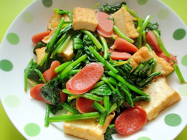 厚 揚げ ほうれん草