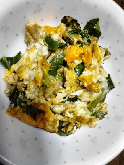 青菜と卵の簡単炒め