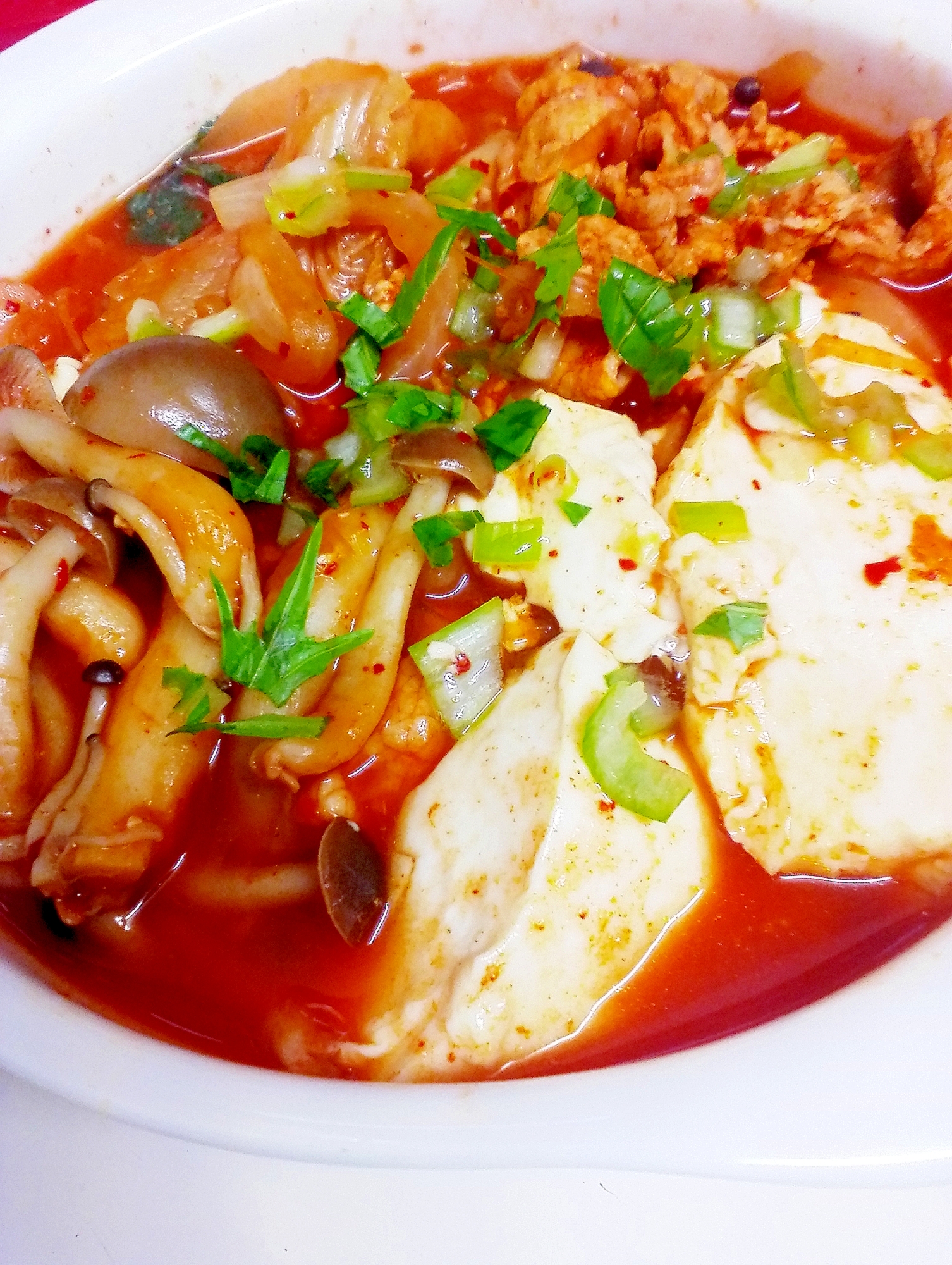 キムチで簡単 ひとりキムチ鍋 レシピ 作り方 By レオルナ 楽天レシピ