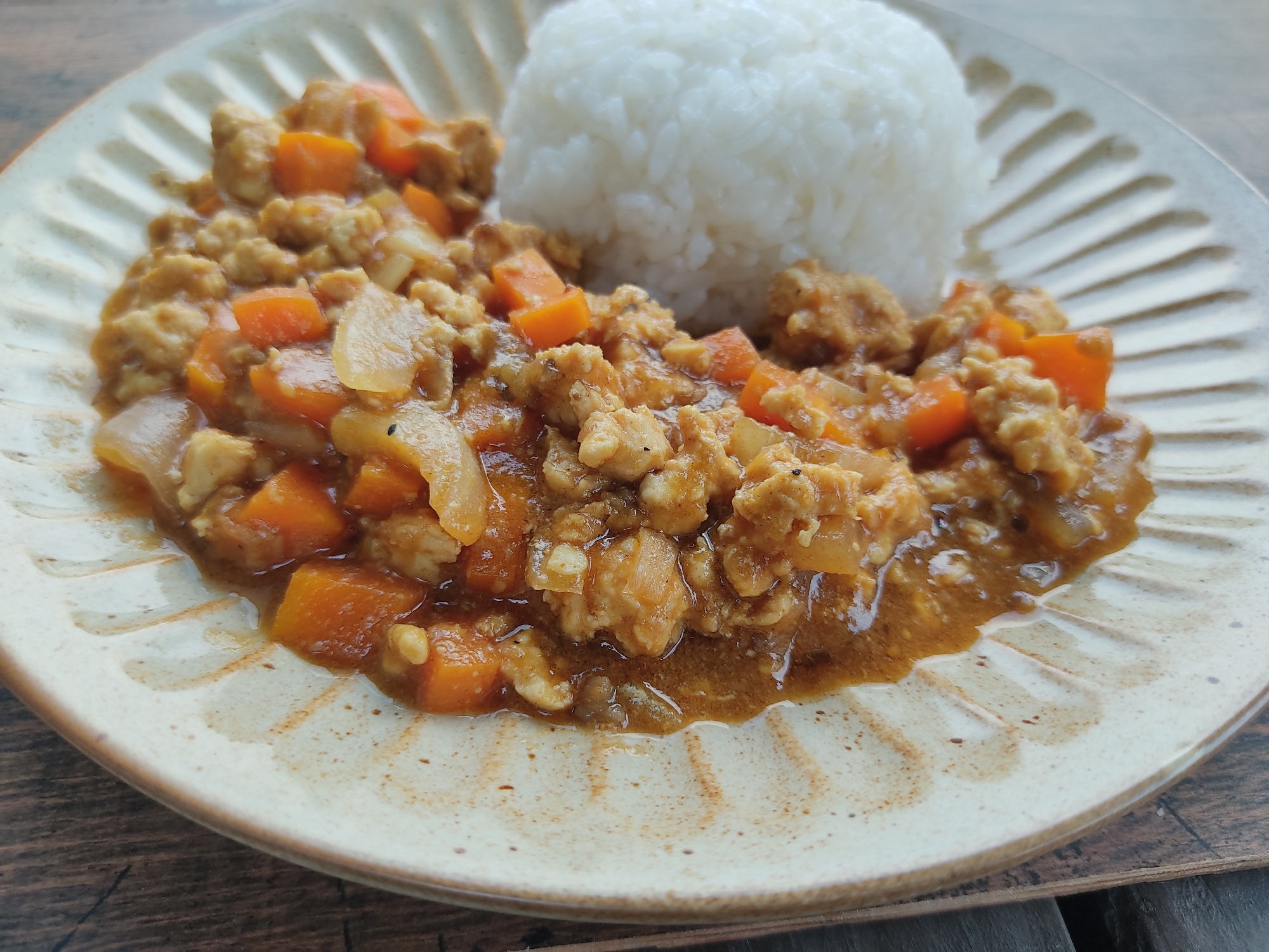 椎茸のだし香る☆鶏ひき肉と野菜のカレー