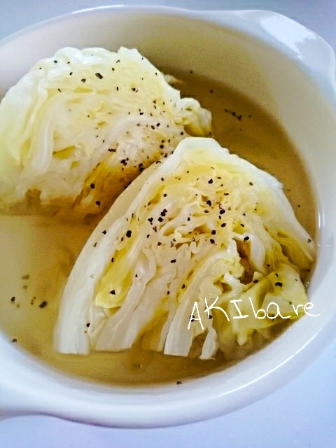 キャベツの大量消費 １５分で簡単煮物 レシピ 作り方 By Akibare 楽天レシピ